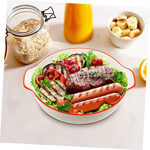 Luxshiny 2Pcs Assadeira De Cerâmica Fritadeira De Ar Frigideira Forno Airfryer Grelha De Cerâmica Ap