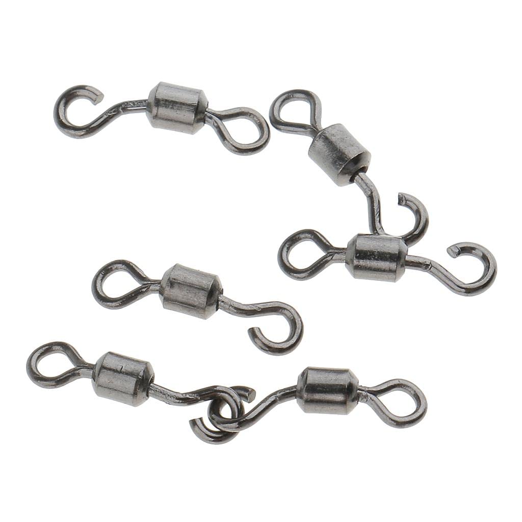 bnf® 50pcs Fishing Swivels Rolling Swivel Connector with Ball Bearing Solid Rings 8# | Fishing | Terminal Tackle | Swivels & Snaps-image-43