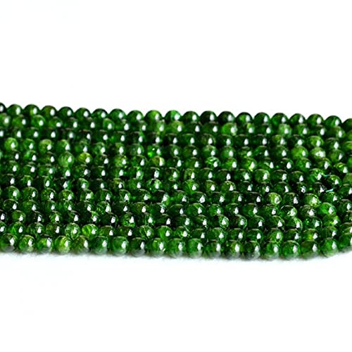 Perles en chrome diopside vert véritable de haute qualité alalite 4mm