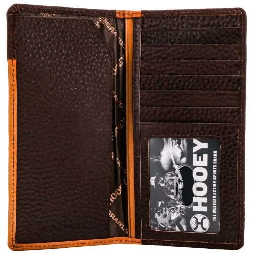 HOOEY Men's Top Notch Tooled Wallet Brown One Size2