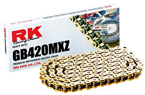 Image of RK Racing Chain GB420MXZ-70 (420 Series) Gold 70 Link Heavy Duty MX /SX Racing Non O-Ring Chain with Connecting Link
