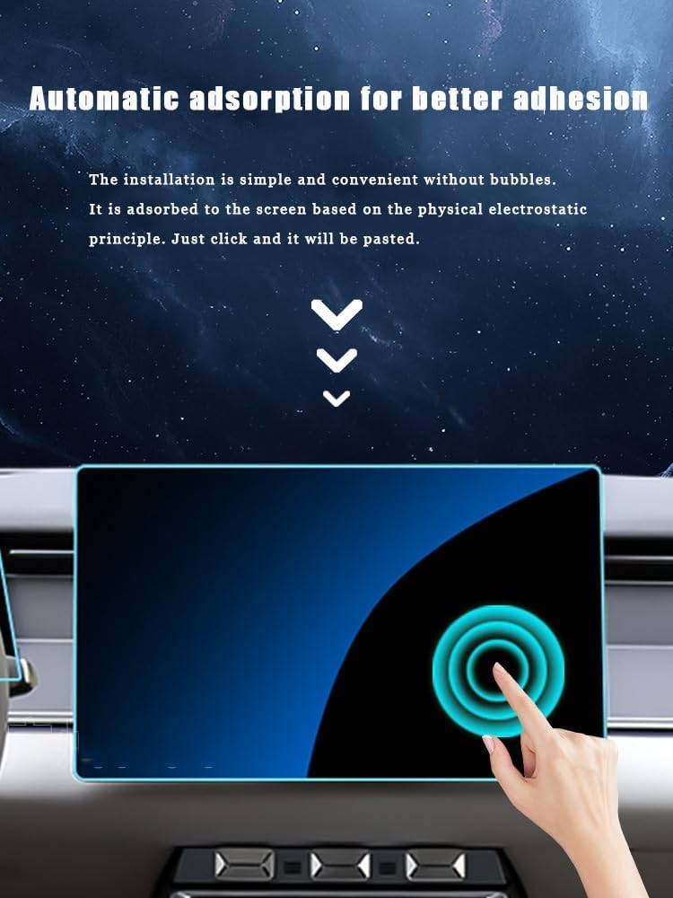 Car Screen Protector for Mercedes Benz E-Class 2024 2025 (Low-Profile), 9H Hardness, Anti-Glare, Fingerprint Resistant, HD Clear Tempered Glass Protector