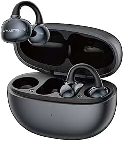 H'MASTON Fone de Ouvido Bluetooth Sem Fio com Clipe Fone de Ouvido Tws 6.0 para Corrida Compatível com iOS Redmi Samsung