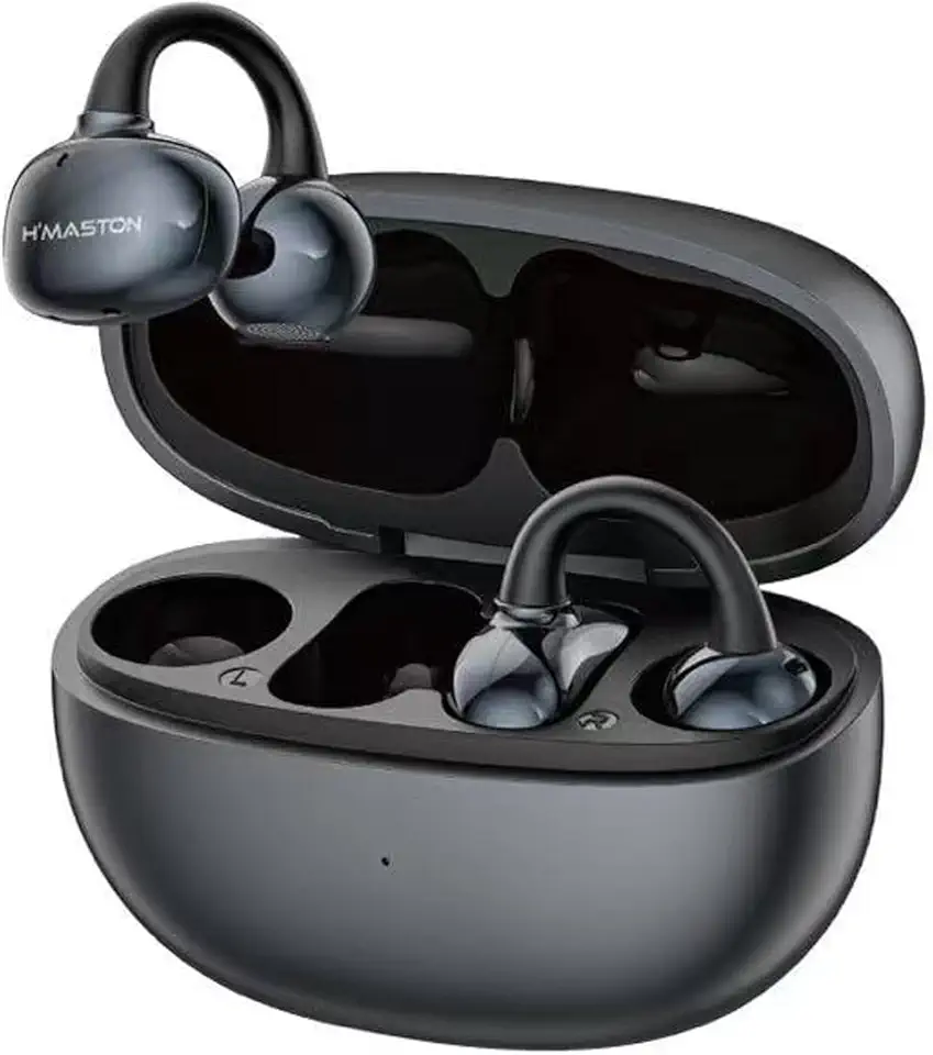 H'MASTON Fone de Ouvido Bluetooth Sem Fio com Clipe Fone de Ouvido Tws 6.0 para Corrida Compatível com iOS Redmi Samsung
