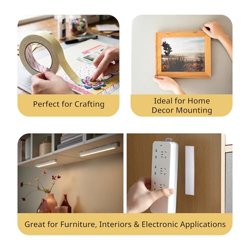Image of Double-Sided Foam Tape | 10meter Length, 2mm Thick | Both Sided Self Adhesive Acrylic Foam Heavy-Duty Tape | Prefect for Mounting, Paper, Furniture, Wall, Decoration, DIY Projects