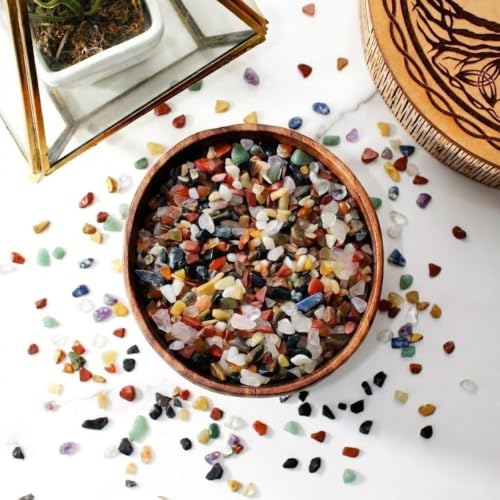 Image of Natural Multi Color Crystal Chips 250g | Mixed Gemstone Loose Chips for Vastu, Pooja, Meditation, Resin Art, Craft, Aquarium & Home Decor Decorative Stones