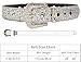 OVOY Womens-Rhinestone-Western-Cowgirl-Belt - Silver Glitter Diamond Western Belt for Jeans Pants (28''-38'' Waist)