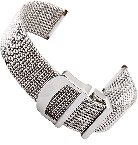 Bracelet en maille d'acier inoxydable anti-irritation pour montre 20/22mm