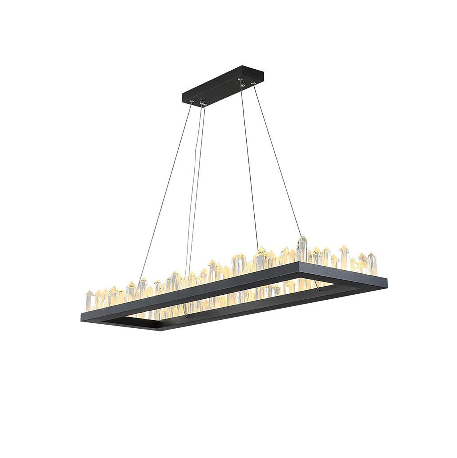 Luminaire suspendu en cristal pour salle à manger moderne et design goutte de pluie chic 80cm