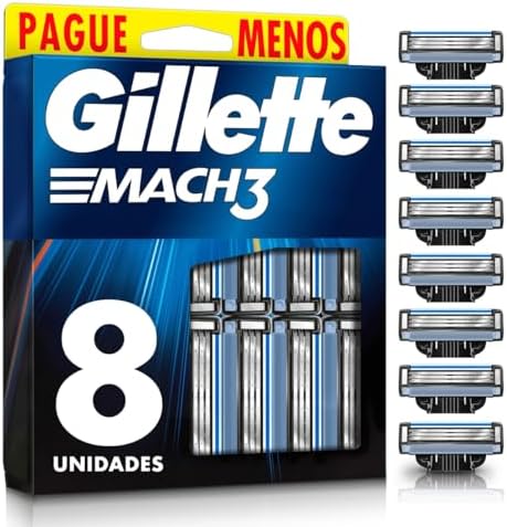 Gillette Mach3 - Carga para Aparelho de Barbear, Leve 8 Pague 6 (...