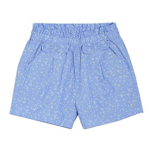 Image of miniklub Girls Blue Printed Regular Fit Regular Shorts