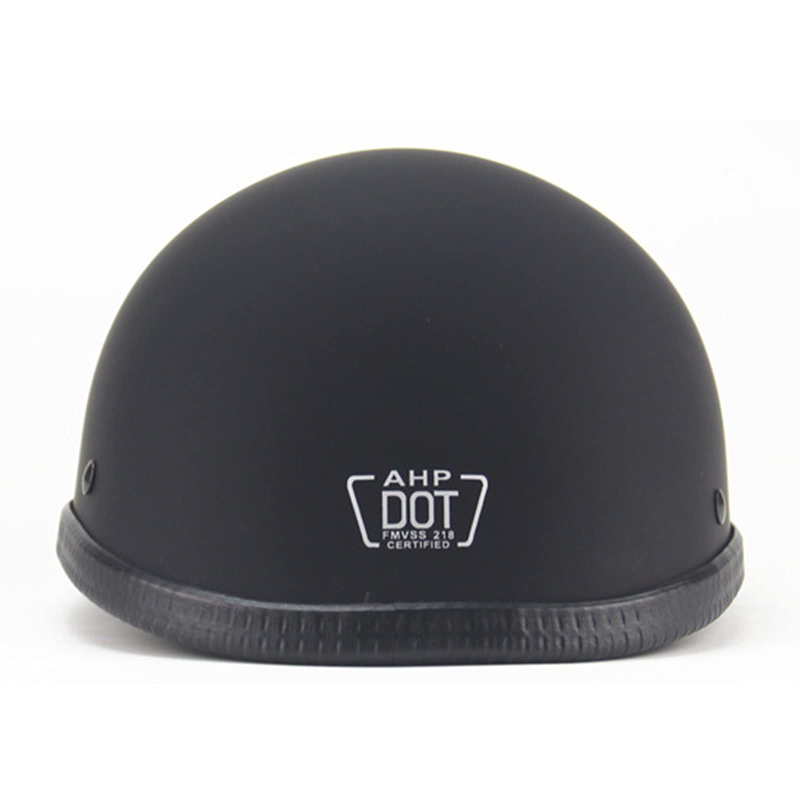 Casco Moto Jet Aperto Half Skull Cap - Modello Vintage, ABS, Certificato DOT/ECE, Taglia XXL (Bright Black) - 2