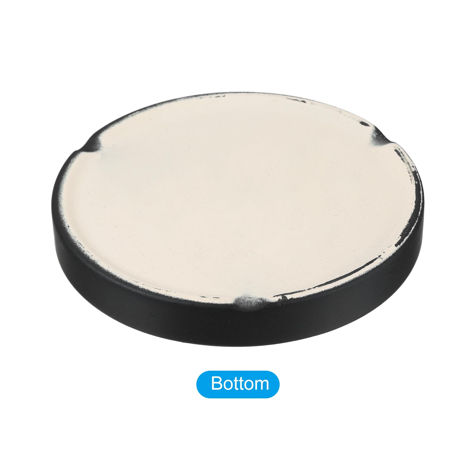 PATIKIL Plant Pot Saucer 5 Inch OD, Ceramic Round Flower Drip Tray for Indoor Outdoor Black, 5" - Image 4