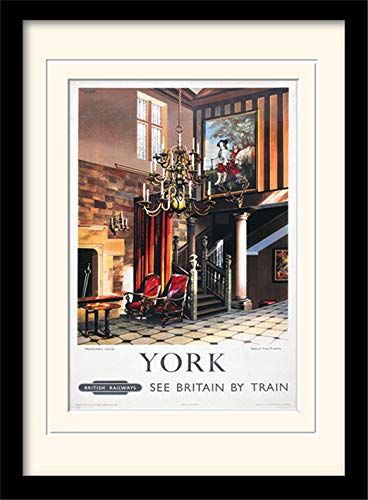 National Railway Museum "York (Treasurer's House) Mounted and Framed Print, Multi-Colour, 30 x 40 cm