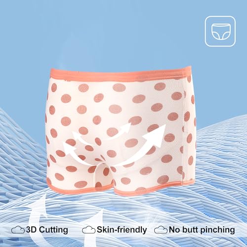 SkiBeaut Cotton Girl’s Panties Underwear Toddler Girl Soft Short Big Kid Child Underpants Undies Panties Briefs (Pack of 6)2