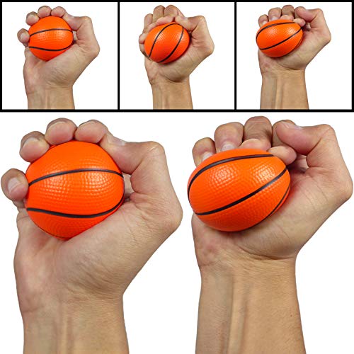 Mini Basketball Stress Balls 12 Pcs Pack | 2.5” Inch Mini Basketballs For Kids | Small Basketball Party Decoration | Party Favors, Small Soft Foam Basketballs | Basketball Party Goodie Toy By Anapoliz #TOP2