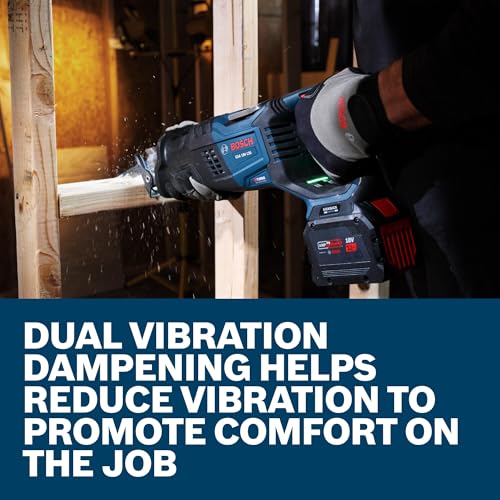 Image of BOSCH GSA18V-126N PROFACTOR 18V Reciprocating Saw - 1-1 /4 inch Stroke, 0-3000 SPM, BITURBO Brushless, KickBack Control, 6 Speed Settings, Tool-Free Blade Change (Bare Tool)