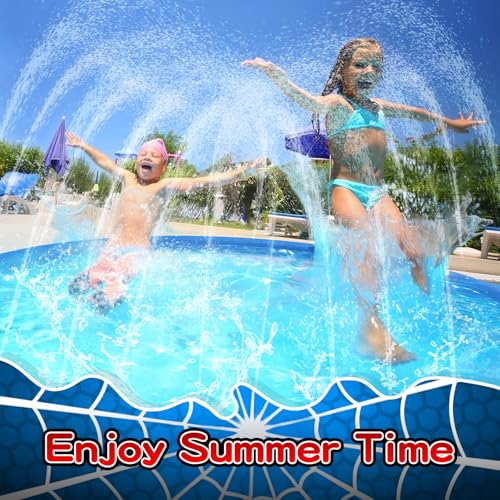 Image of Non Slip Splash Pad for Kids and Dogs 67'' Extra Large Splash Pad | Outdoor Sprinkler for Kids, Dog Water Summer Toys Outdoor Toys for Toddlers 3-5 Ages 4-12