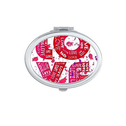 Miroir de poche Saint-Valentin avec motif rose pour un cadeau romantique unique