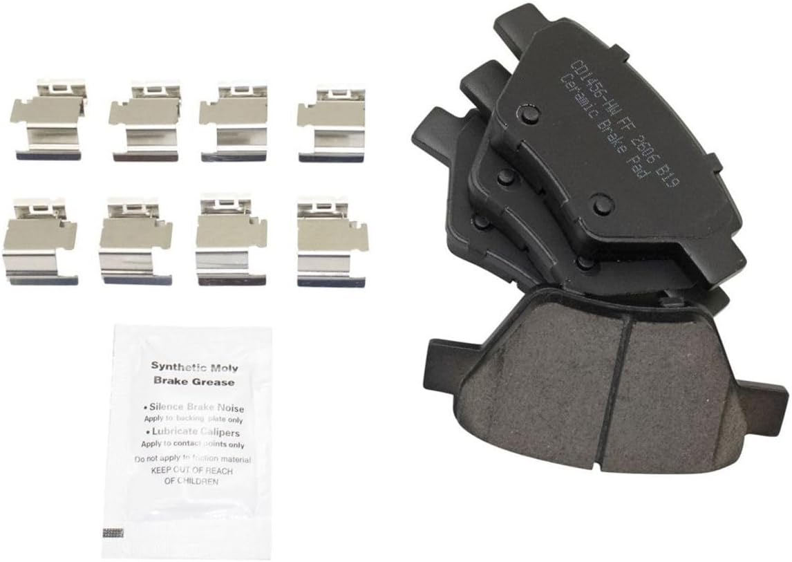 Rear Ceramic Brake Pad Rotor Kit W/ 5 Lug-Wheel Lug Count for A3 10-13 for A3 Quattro 09-13 for Beetle 12-13 for Eos 09-16 for GTI 12-14 for Golf 10-14 for Jetta 10-14 for Passat 12-15