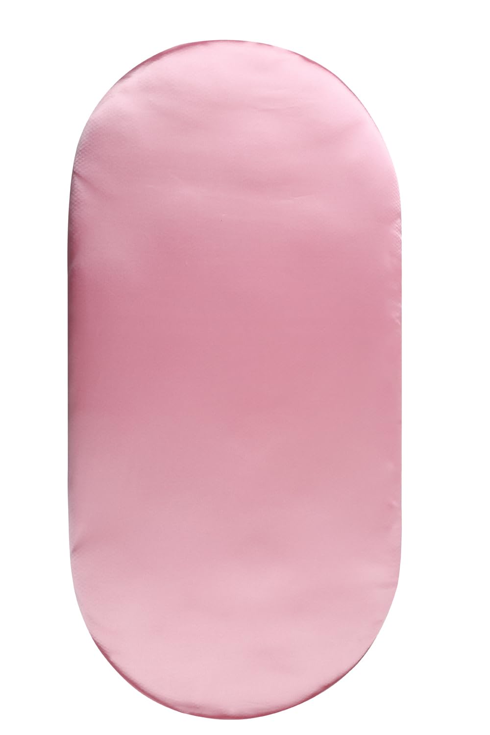 Satin Bassinet Sheet 1 Pack Ultra Soft Silk Fit for Rectangle, Hourglass, Oval Bassinet Mattress Protect for Baby Hair and Skin Cradle or Bassinet Sheet, Pink — image 1