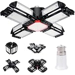 SAUGLAE 200W LED Garage Light Bulb - 22,000LM Super Bright E27/B22 Bulb with 12 Adjustable Panels, 6500K Daylight White for Garage, Shop, Warehouse, Basement and Workshop (1-Pack)