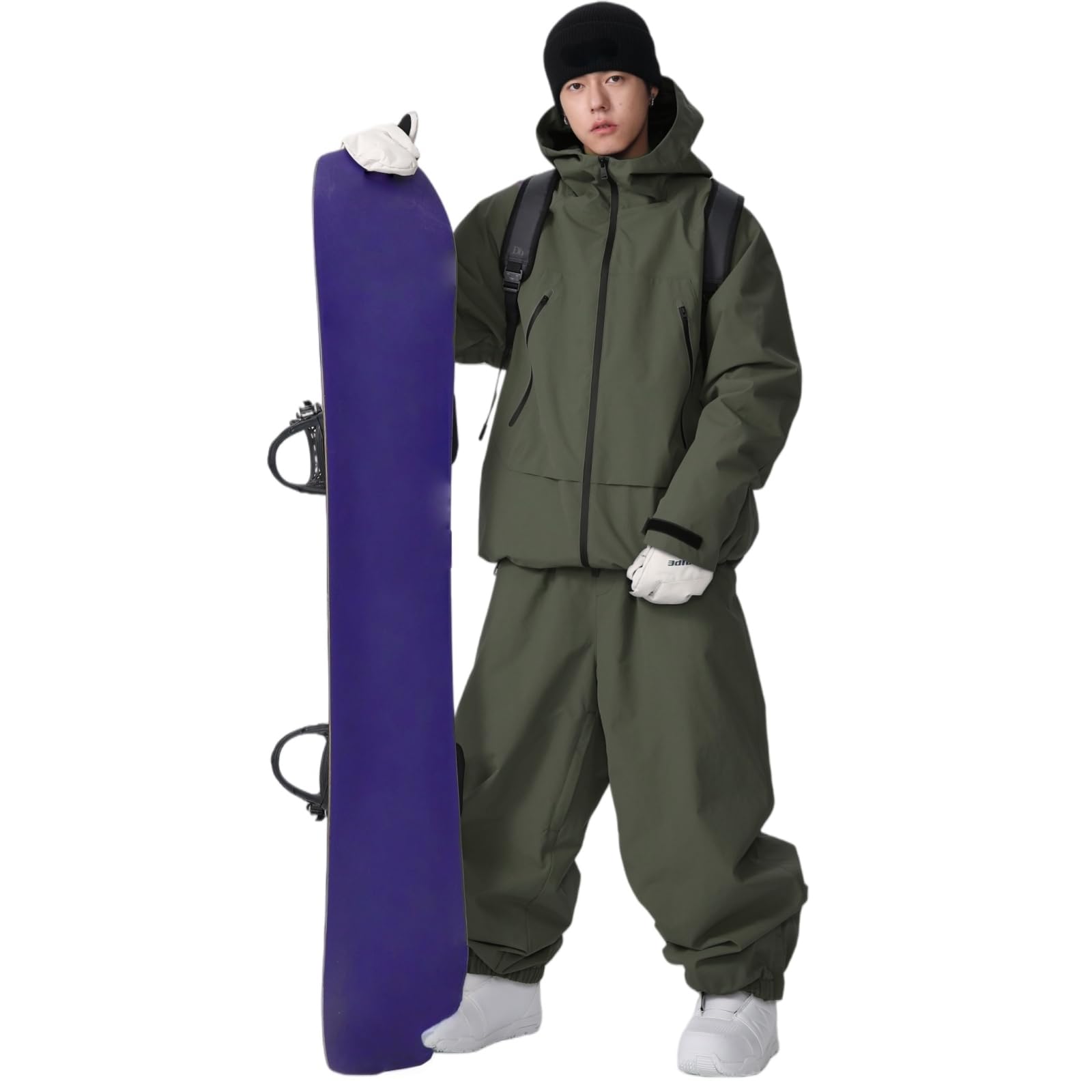 HOUZONIY Herren Damen Skijacke & Skihose Set Skianzug 2 teilig