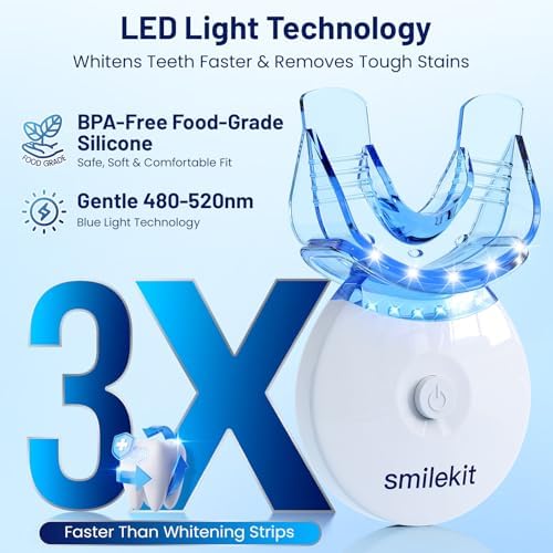 Teeth Whitening Kit with LED Light,Teeth Whitening 4 — side view showing full product dimensions