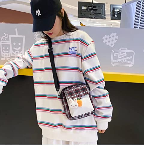 Women Cute Anime Canvas Zipper Crossbody Bag Zipper Handbag Small Shoulder Bag Student Phone Wallet For Girls #TOP1
