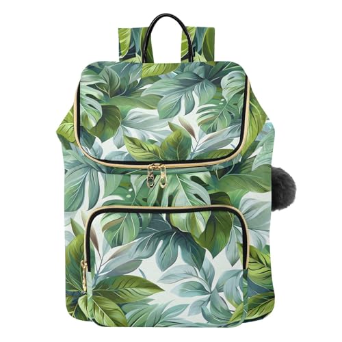 Sac à dos ordinateur femme Mnsruu palmier vert matelassé antivol