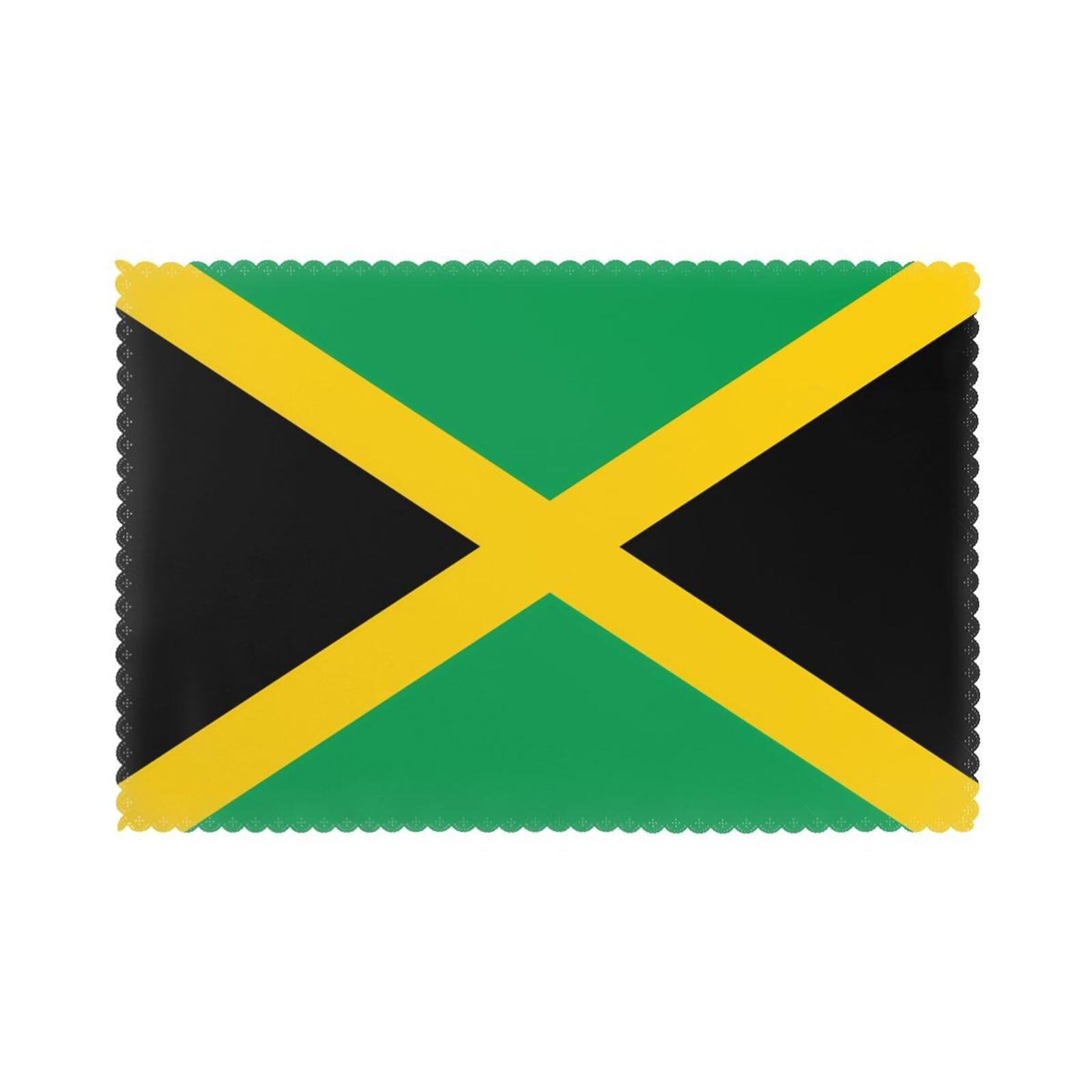 Flag of Jamaica Placemat set of 6, oil-proof, washable, suitable for kitchen, restaurant, party, etc.