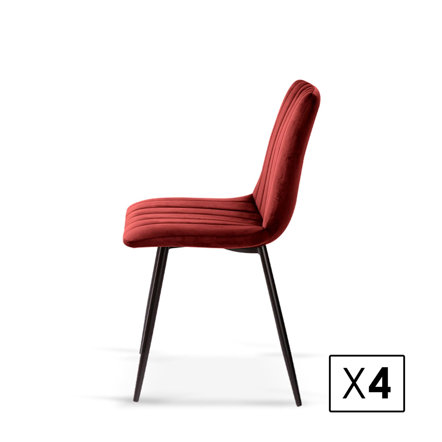 La Silla Española Denia Sedia, Tessuti, Granato, 44 cm (larghezza x altezza) x 55 cm (fondo) x 88,5 cm (altezza)