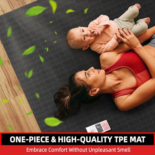 GymCope Extra Large Yoga Mat, 72x48 TPE Non-Slip, Dual-Sided for Couples by GymCope - Used condition - Image 4