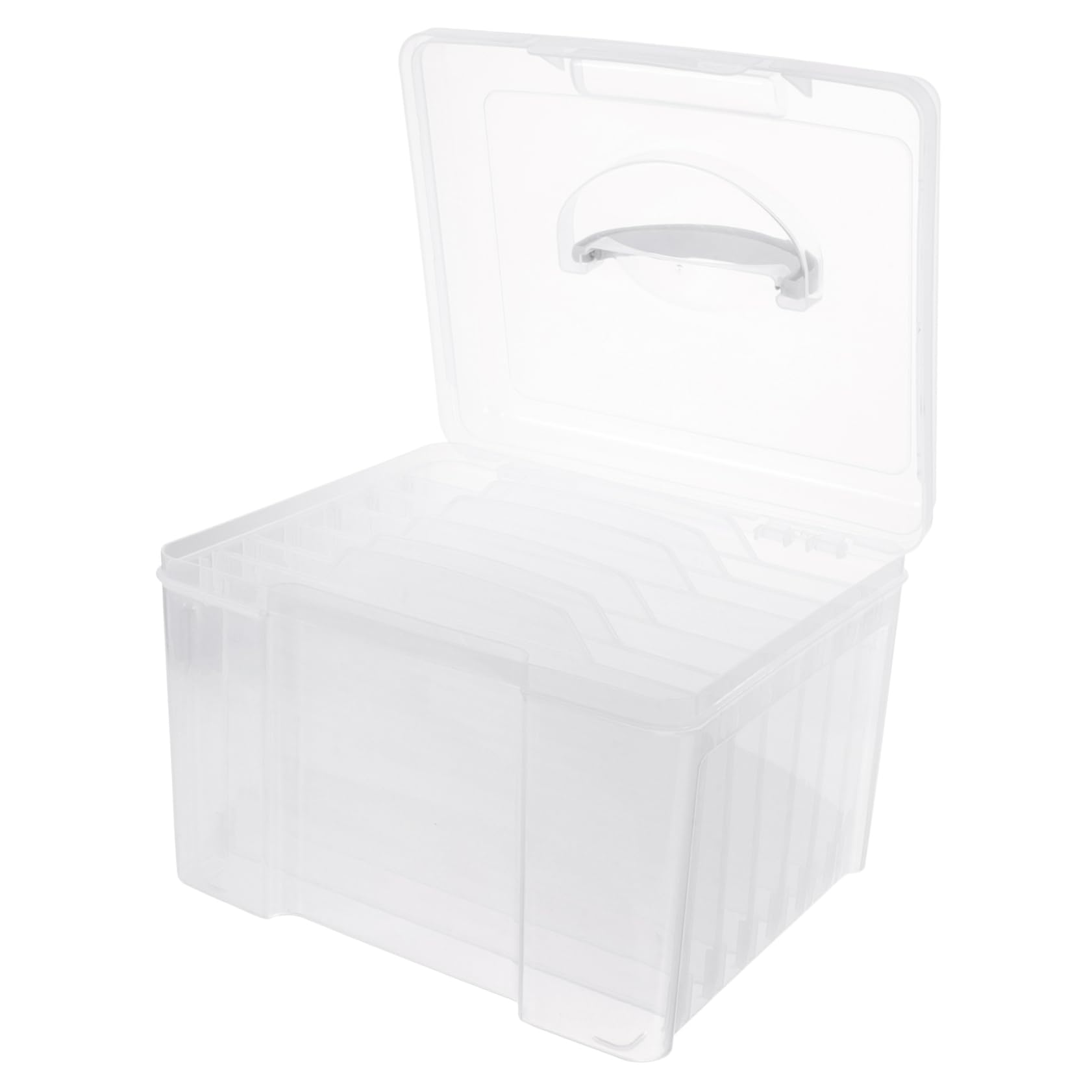 Scatola Organizer Foto 6 Scomparti Regolabili in Plastica Maniglia