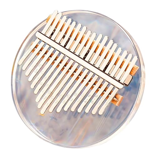 Toyvian ミニカリンバ 鍵 アクリル製 透明 フィンガーピアノ 初心者向け 携帯便利 収納ボックス付き 旅行 に