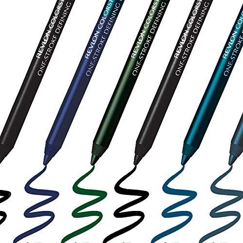 Image of REVLON Colorstay one stroke defining eyeliner kajal, Sharpenable Pencil, Rich Glossy, Longwear and Waterproof, One Stroke to intense defined Eyes, Totally Turquoise
