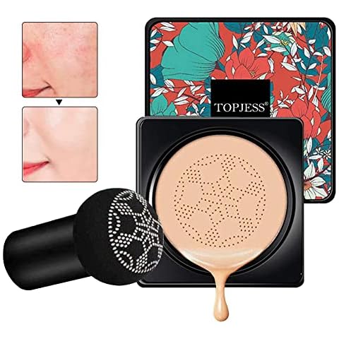 BB Cream, Mushroom Head Air Cushion CC Cream, BB Cream Foundation Make up CC Cream, Liquid Foundation Nude Makeup Moisturizing Concealer Lasting Brightening (Natural skin tone) Cover
