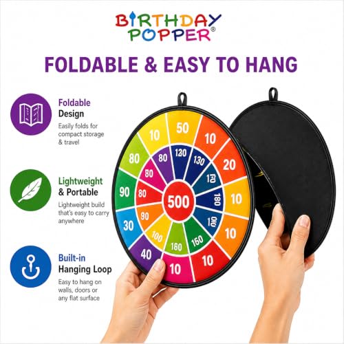Image of Birthday Popper Birthday Return Gift for Kids Number Dart Boards, 3 Pcs | Sticky ball target game; colourful numbered scoring zones; indoor or outdoor play; math-learning activity for boys & girls