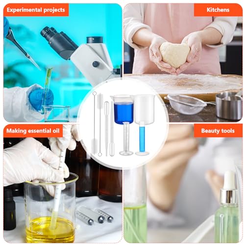 Vasos de precipitados y cilindros de plástico para proyectos científicos 3
