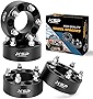 Wheel Spacers for TJ,YJ, KSP 4Pcs 2' 5x4.5 to 5x4.5 (5x114.3) Thread Pitch 1/2-20 Hub Bore 82.5 mm 5 Lug 50mm Wheel Adapters for Cherokee Comanche Wrangler Grand Liberty, Black