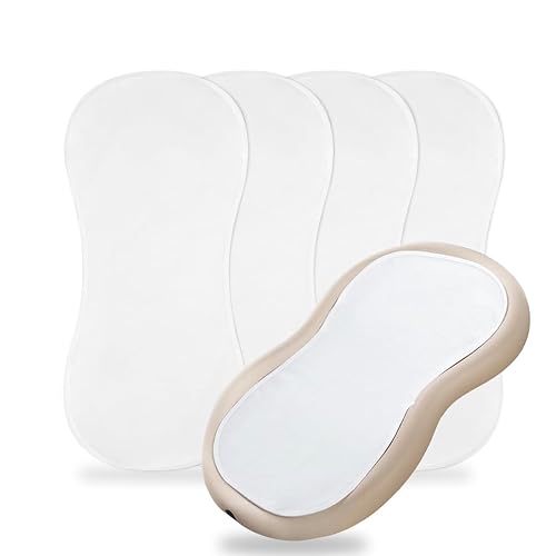 Paquete de 4 forros impermeables para cambiador, ultra suaves y absorbentes, para bebé, se adapta a Keekaroo Peanut Changer y almohadillas estándar,