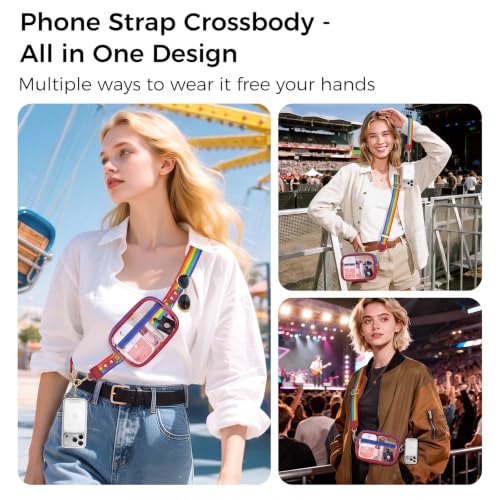 Image of Tiostep Small Clear Bag for Stadium Events Crossbody Mini Clear Purse