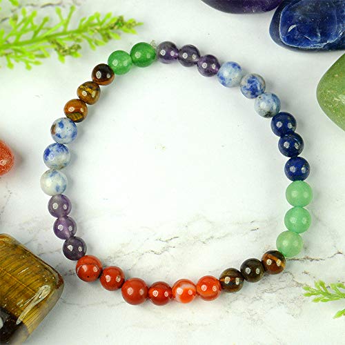 Image of Reiki Crystal Products Natural Crystal Stone Bracelet 6 mm Round Beads for Men & Women | Gemstone Jewellery Bracelet | Reiki Charged | Multiple Stone Variants Available