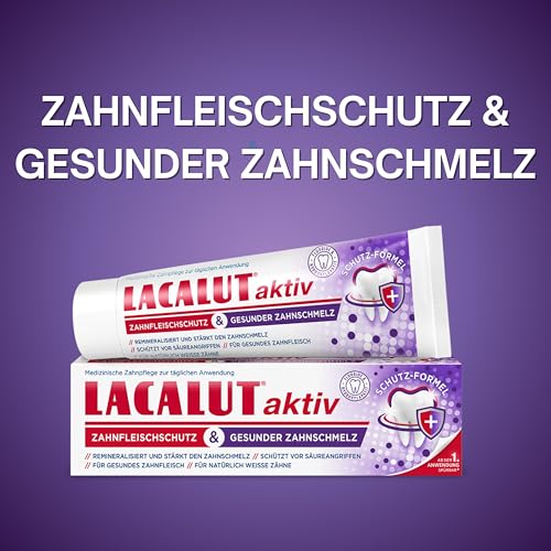 LACALUT aktiv Zahnfleischschutz & Gesunder Zahnschmelz 75ml - Medizinische Zahnpasta für starken Zahnschmelz, gesundes Zahnfleisch & natürlich weisse Zähne 5