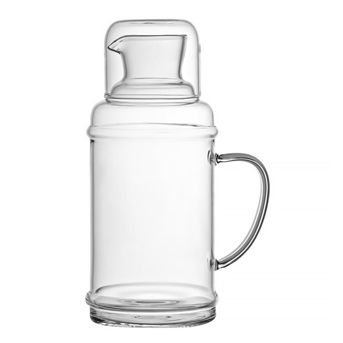 Healifty Hitzebeständiger Glaskrug Ml aus Borosilikatglas mit Deckel und Großem Griff für Wasser Tee und Saft Transparenter Haushaltswasserkrug für Kalte und Heiße Getränke