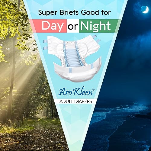 Image of Arokleen ISI Certified Adult Diapers Tape Style | Large (L) | 50 Count | Waist 40-59 Inch (102-150 cm) | All Night Protection | Unisex, High Absorbency, Leak Proof, Wetness Indicator, Pack of 5