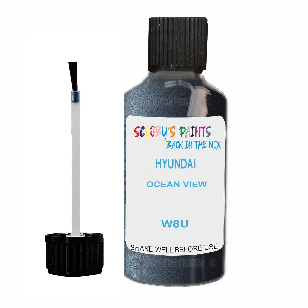 Scoobys Paints Back In The Mix Ocean View Touch Up Paint For Hyundai W8u Metallic