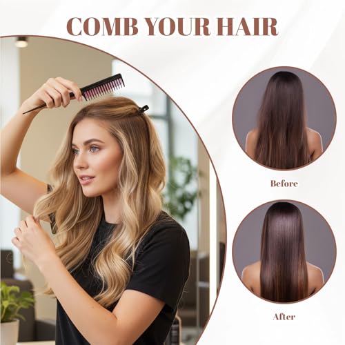 Set profesional de 14 peines para peinado y separación de cabello miniatura 6