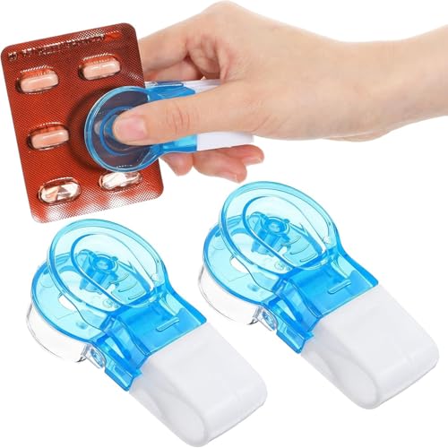 Image of Pill Extractor Tool, Portable Pill Popper Tool, Tablets Pills Blister Pack Opener Assistance Tool for The Elderly, Disabled, Individuals with Weak Senior Arthritis Hands (2 Pcs)