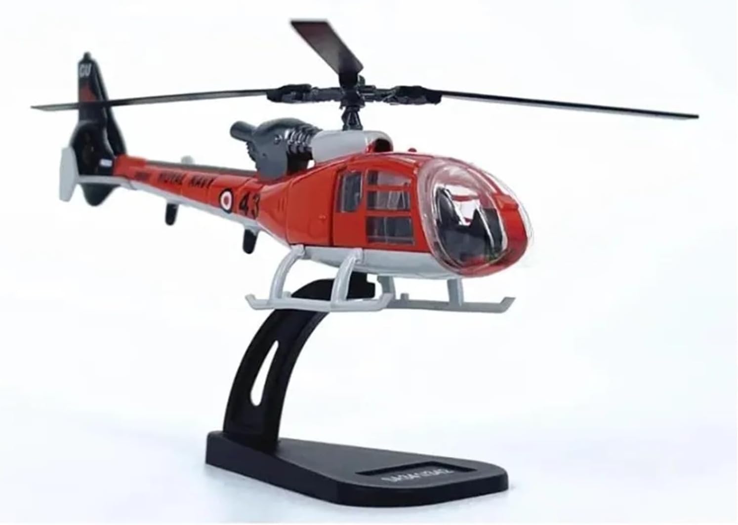 1/100 for SA341 Gazelle Helicopter Alloy Aircraft Model Red Rare Airplane Party Display Scale Metal Airplane
